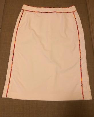 Gonna tubino elasticizzata bianca