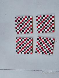 F.De Maio,decoro piastrelle a mano "Scacchi",1985