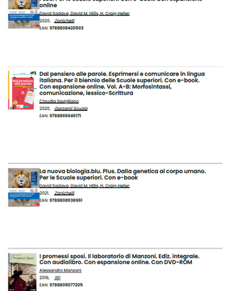 Libri scolastici usati