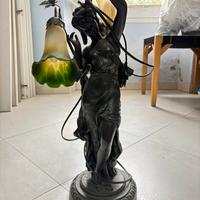 Lampada Liberty con fiori in VETRO DI MURANO