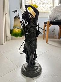 Lampada Liberty con fiori in VETRO DI MURANO
