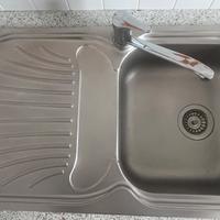 Lavello Foster in acciaio con miscelatore