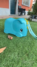 2 valigie cavalcabili a forma di elefante