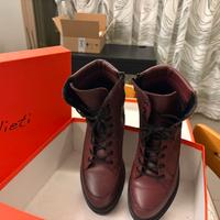 Anfibi Galieti in vera pelle bordeaux N 38