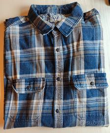 Camicia a quadri blu e bianca Indigo Story OVS