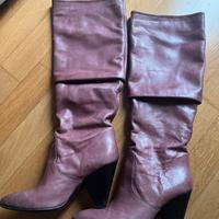 Stivali donna in pelle rosa morbidi, n39