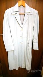 Soprabito Cappotto Trench Vera Pelle Tg L (46/48)