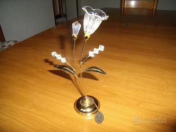 Fiori con Swarovski e bagno oro 24 kt