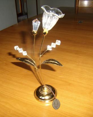 Fiori con Swarovski e bagno oro 24 kt