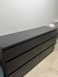 Cassettiera Malm Ikea a 6 cassetti 