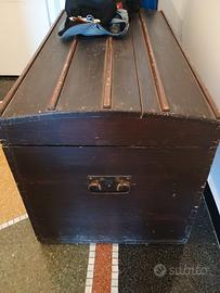 Baule ( anni 30?)  in legno con maniglie