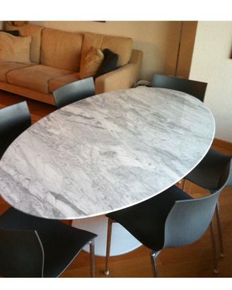 Tavolo Sarinen Tulip Piano marmo carrara 180cm