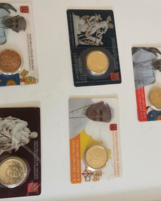 coincard 50 cent Vaticano 5 coincard differenti nu