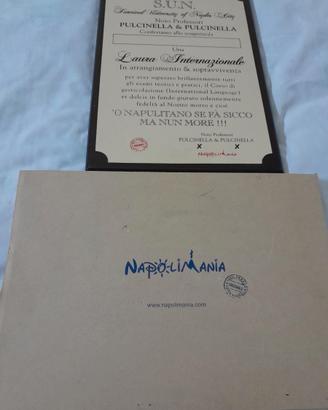 TARGHETTA LAUREA NAPOLIMANIA NUOVA