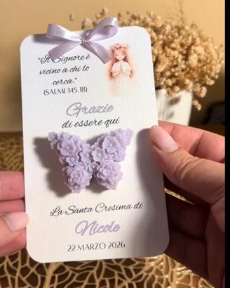 Ricordini/segnaposto per Cresima 