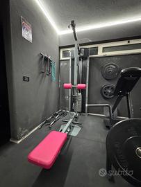 Lat machine pulley combo life fitness