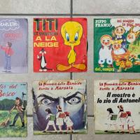 lotto vinili 45 giri anni 70 fumetti giochi