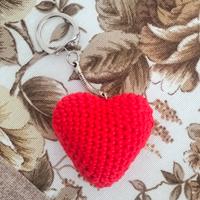 Portachiavi Cuore Uncinetto Handmade