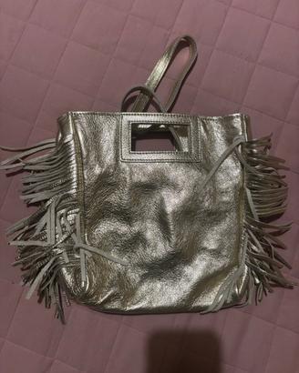 Borsa in pelle color oro
