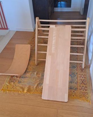 Triangolo di Pikler + Scivolo + Balance board