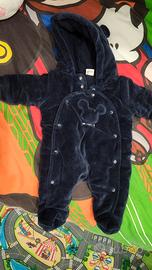 tuta intera ciniglia neonato giubbino 1 mese