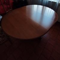 Tavolo rotondo legno allungabile + 6 sedie
