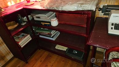scrivania e libreria angolare bassa