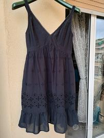vestito nero estivo in Sangallo 