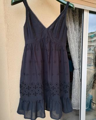 vestito nero estivo in Sangallo 