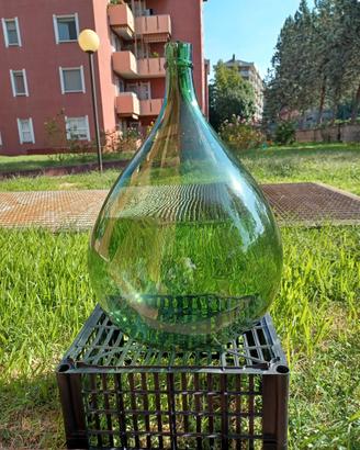 antico vetro di damigiana oggetto unico