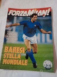 Rivista  Forza Milan Baresi stella Mondiale 