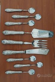 Set posate argento 800