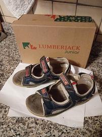 sandali blu Lumberjack Junior a strappi taglia 33