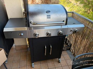 BBQ Barbeque a gas 4 fuochi + telo protettivo
