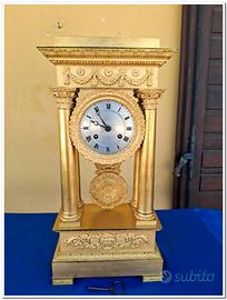 Orologio a colonne bronzo dorato mercurio