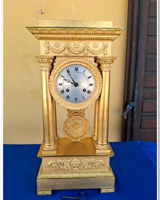 Orologio a colonne bronzo dorato mercurio