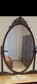 Specchio ovale in legno Novecento