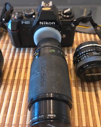 Nikon F301+3 obiettivi (Nikkor, Tamron, Vivitar )