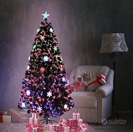 Albero di natale in fibra ottica 210cm