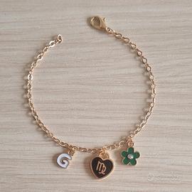 Bracciale personalizzabile lettera segno zodiacale