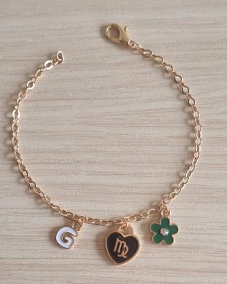 Bracciale personalizzabile lettera segno zodiacale