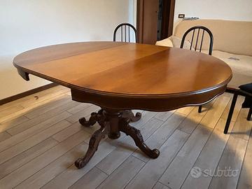 Tavolo in legno vintage + 6 sedie