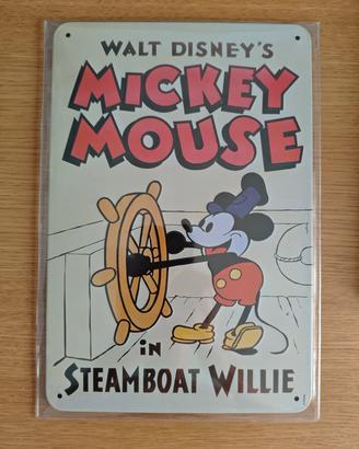 Targa metallo Disney 