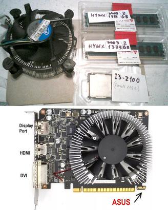 Bundle Cpu intel I3 + 4Gb ram + NVidia GTX 1050