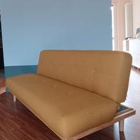 Divano letto giallo ocra