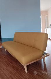 Divano letto giallo ocra