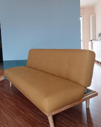 Divano letto giallo ocra