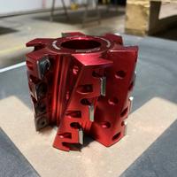 Testa porta coltellini, fresa a spirale riccio