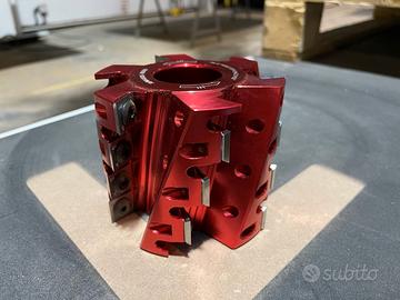 Testa porta coltellini, fresa a spirale riccio