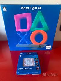 Paladone Lampada e sottobicchieri Sony PlayStation